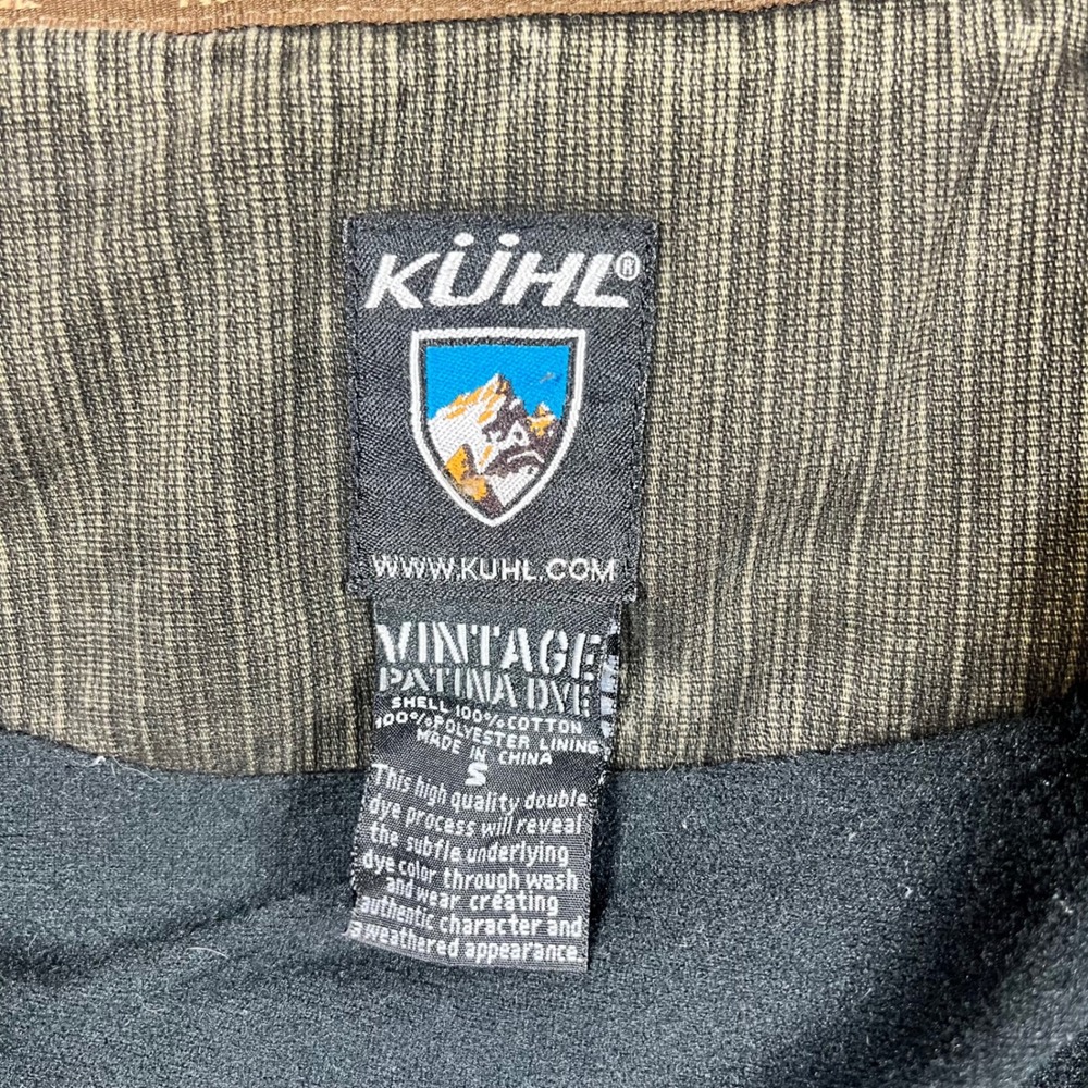 Kuhl Burr Jacket Mens Small Brown Vintage Patina Dye Cotton Canvas Full Zip - Picture 8 of 10